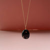 Black Spinel Pebble Necklace